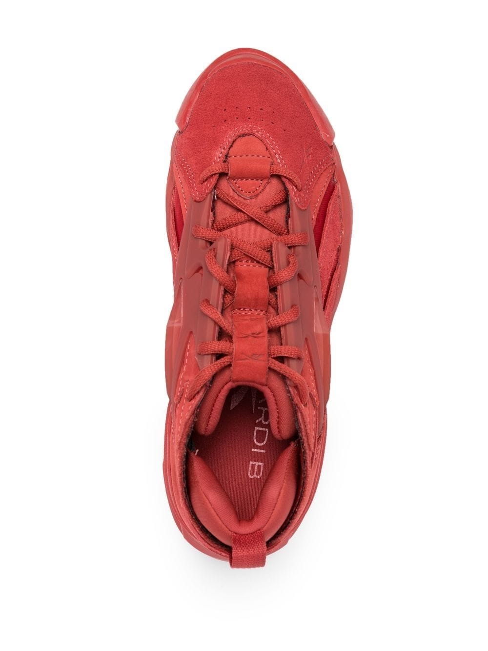 leather lace-up sneakers - 4