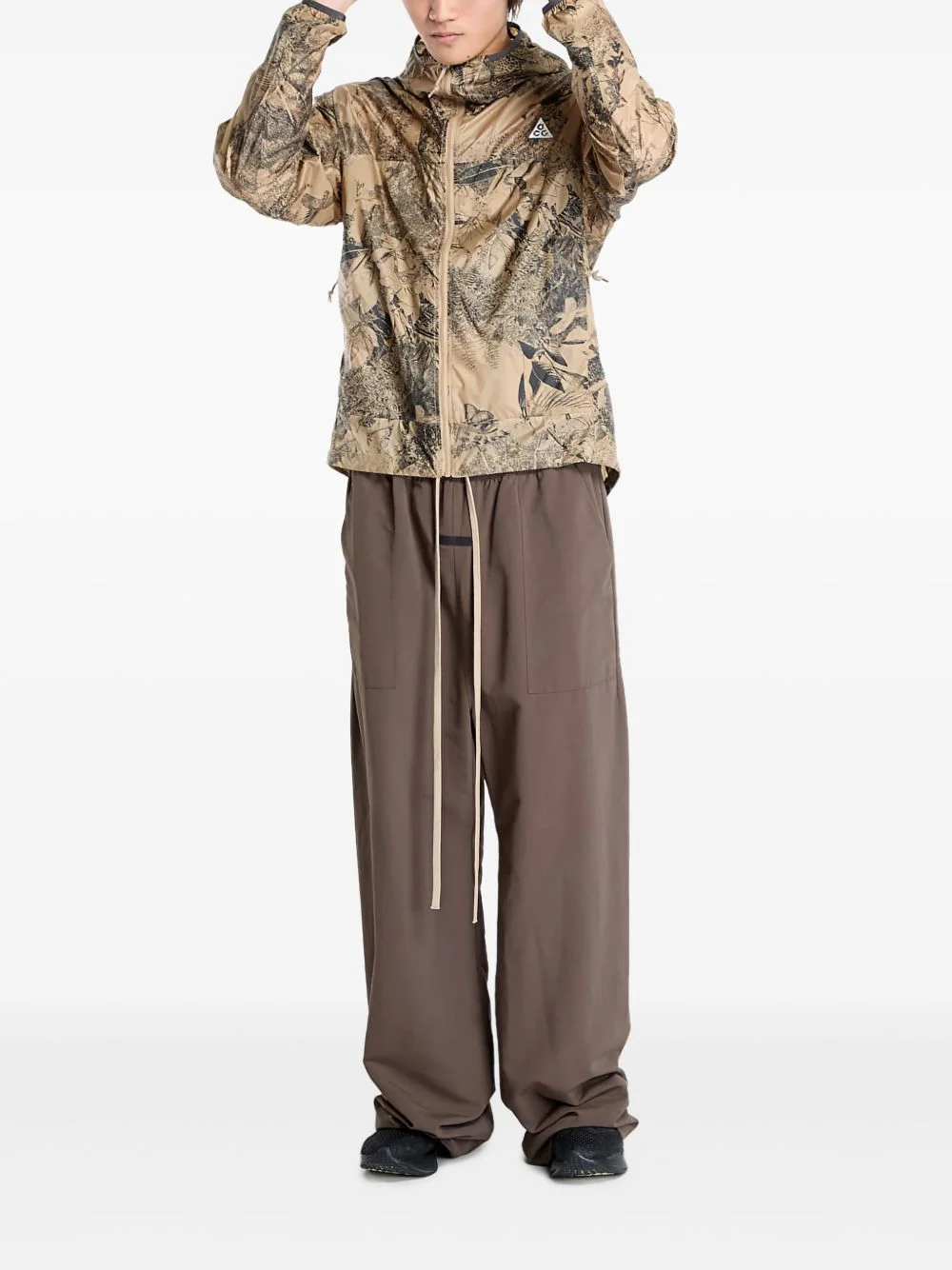 ACG "Cinder Cone" floral-print hooded jacket - 1