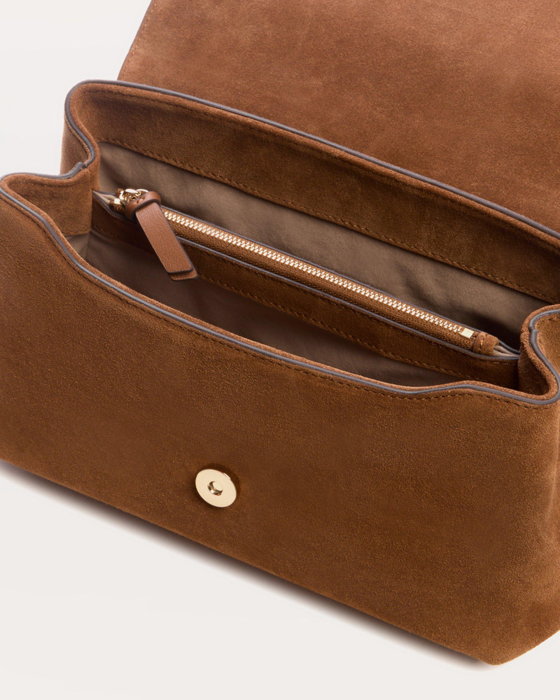 Realm Suede Top Handle Bag 4