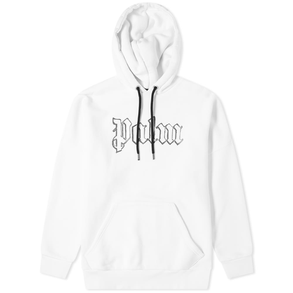 Palm Angels Front And Back Glow In The Dark Logo Popover Hoody - 1