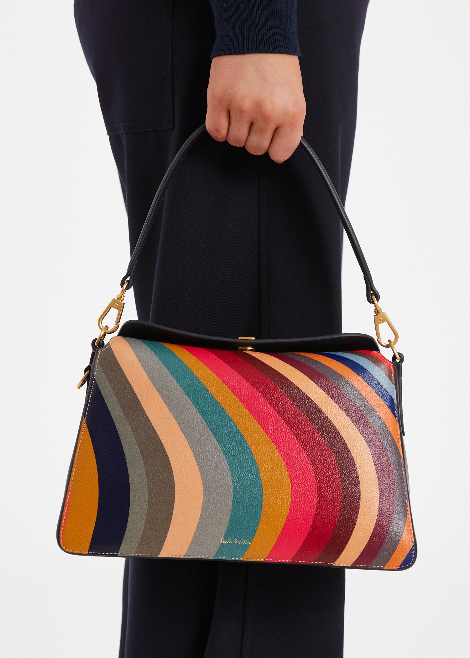 Leather 'Swirl' Shoulder Bag - 2