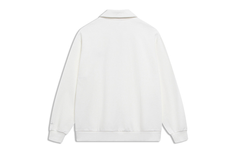 Li-Ning Li-Ning Counterflow Triple Logo Half Zip Sweatshirt 'White' AWDT589-1 outlook