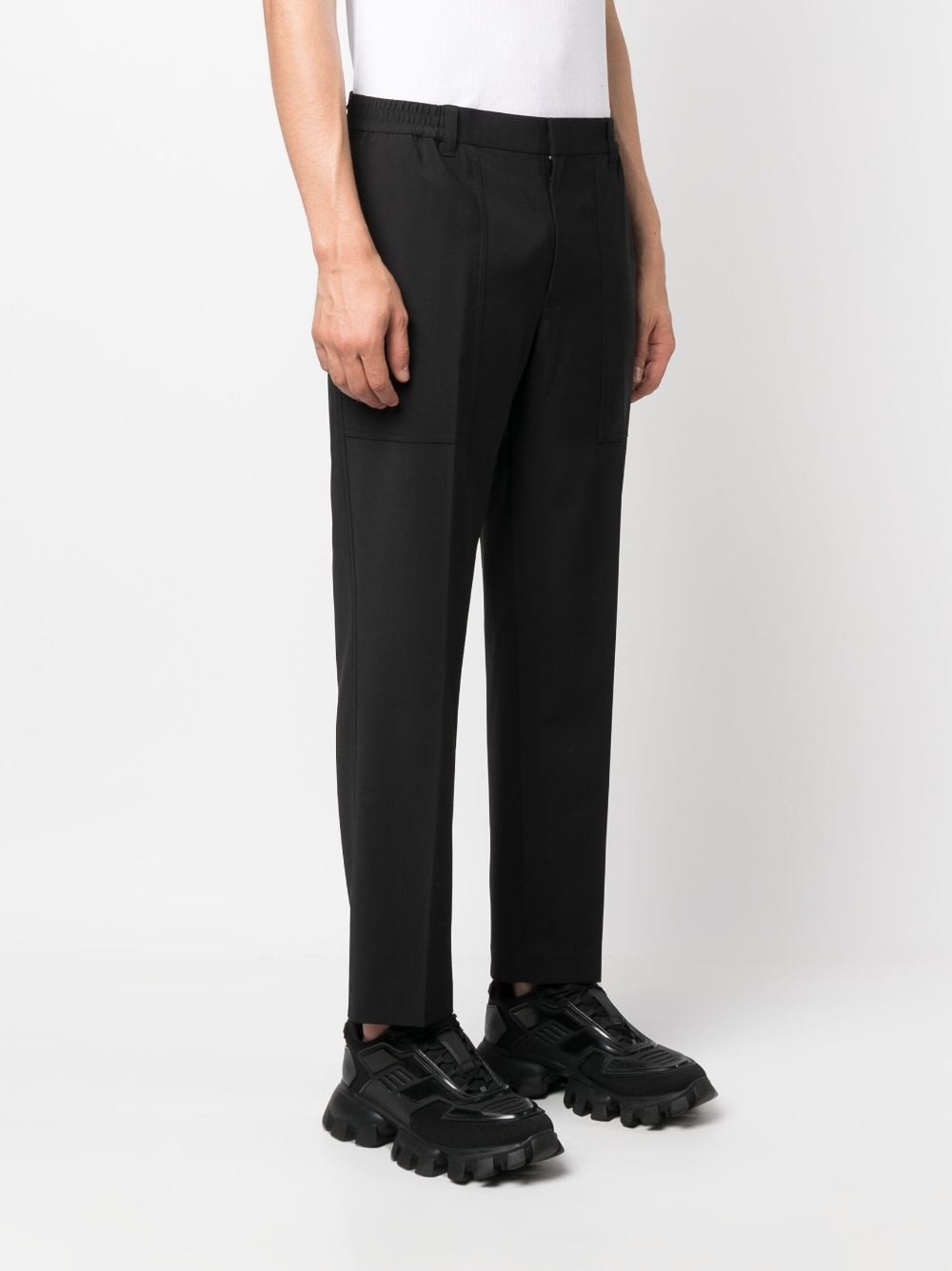 mid-rise straight-leg trousers - 3