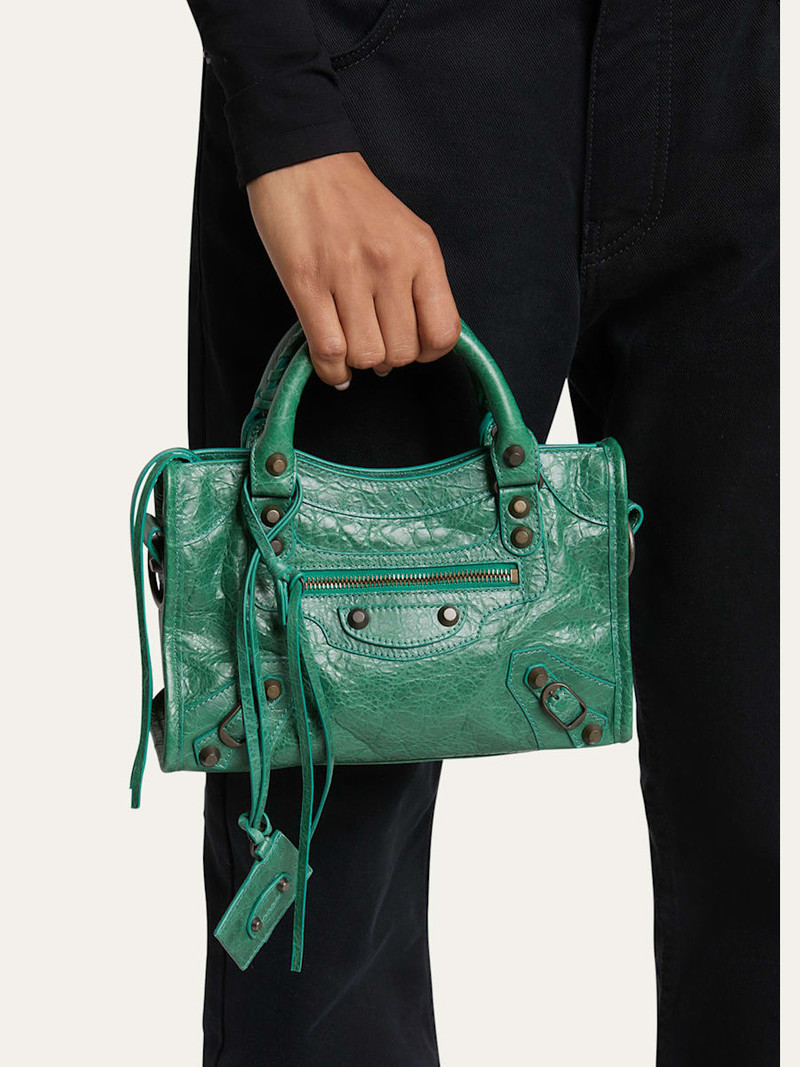 BALENCIAGA Le City Mini Leather Top-Handle Bag outlook