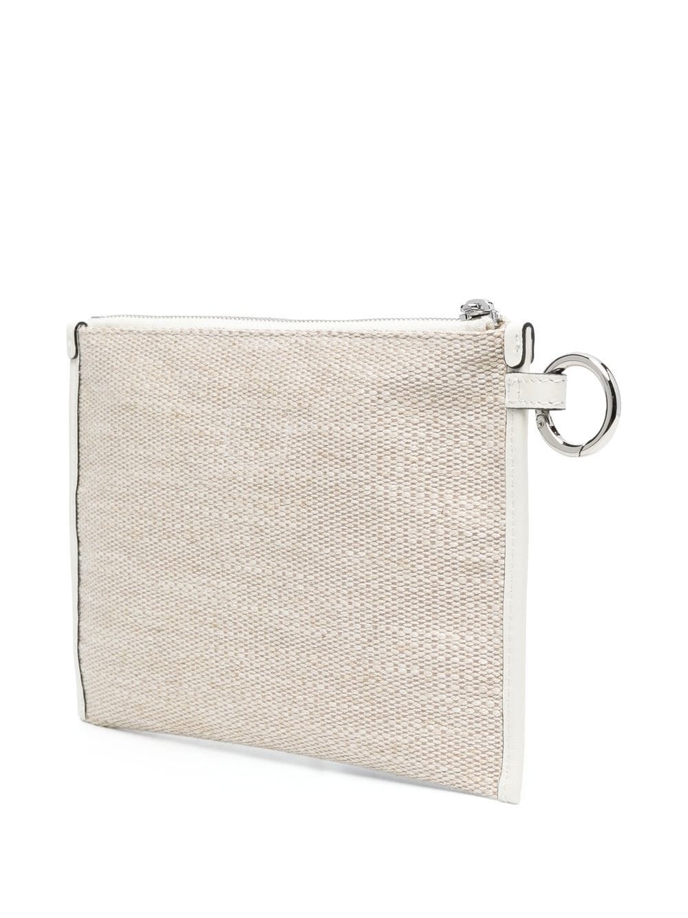 logo-print clutch bag - 3