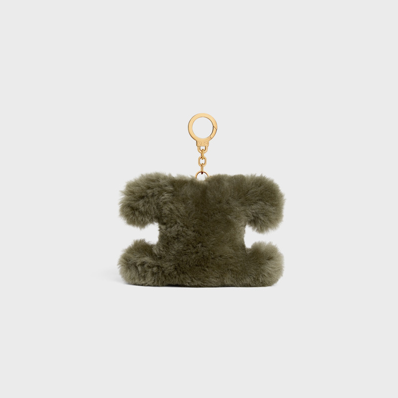 TRIOMPHE pom-pom Charm IN Shearling and Calfskin 3