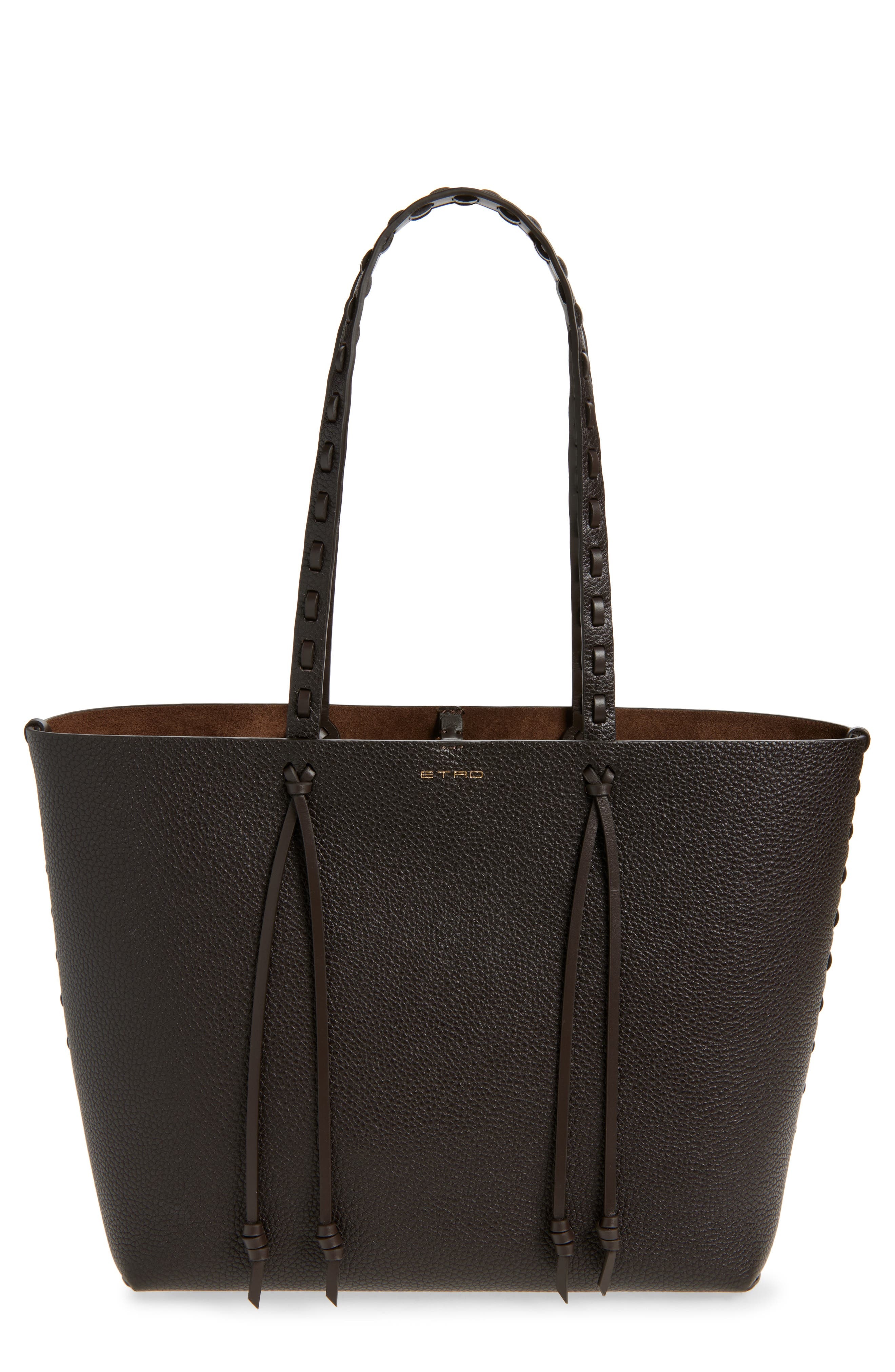 Etro Shopping Essential Leather Tote in M0175 Brown at Nordstrom - 1