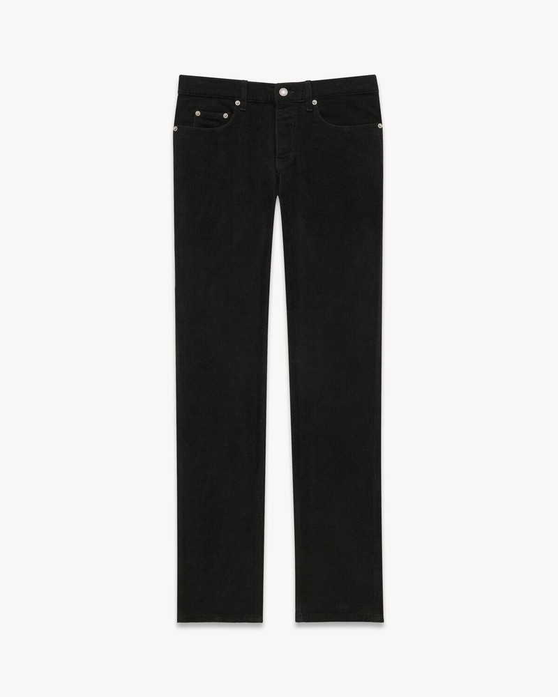 RELAXED SLIM PANTS IN FADED BLACK CORDUROY 1