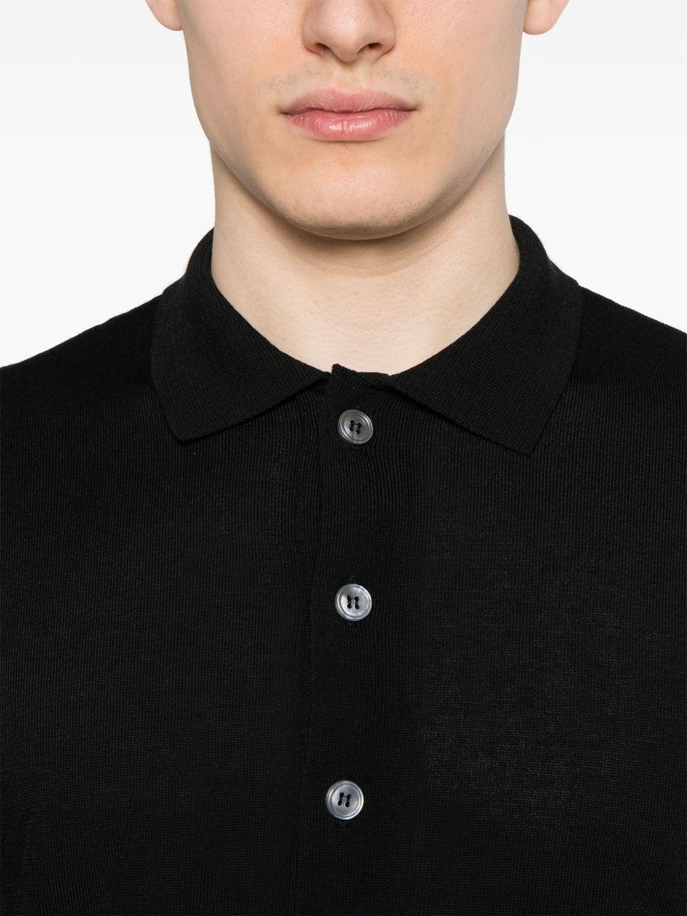 knitted polo shirt - 4