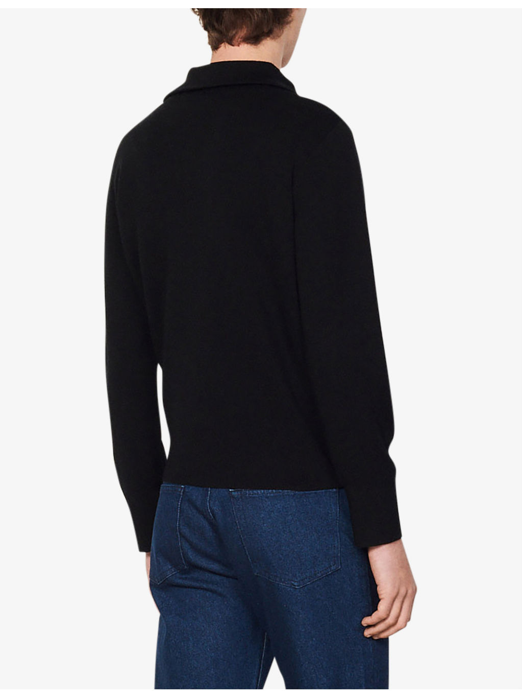 Zip-up trucker-style wool cardigan - 4