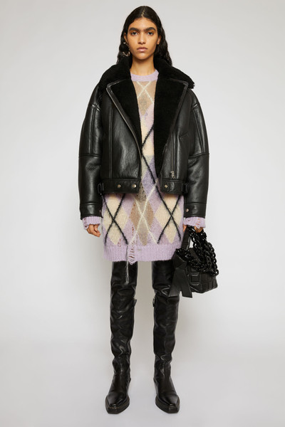 Acne Studios Shearling jacket black / black outlook