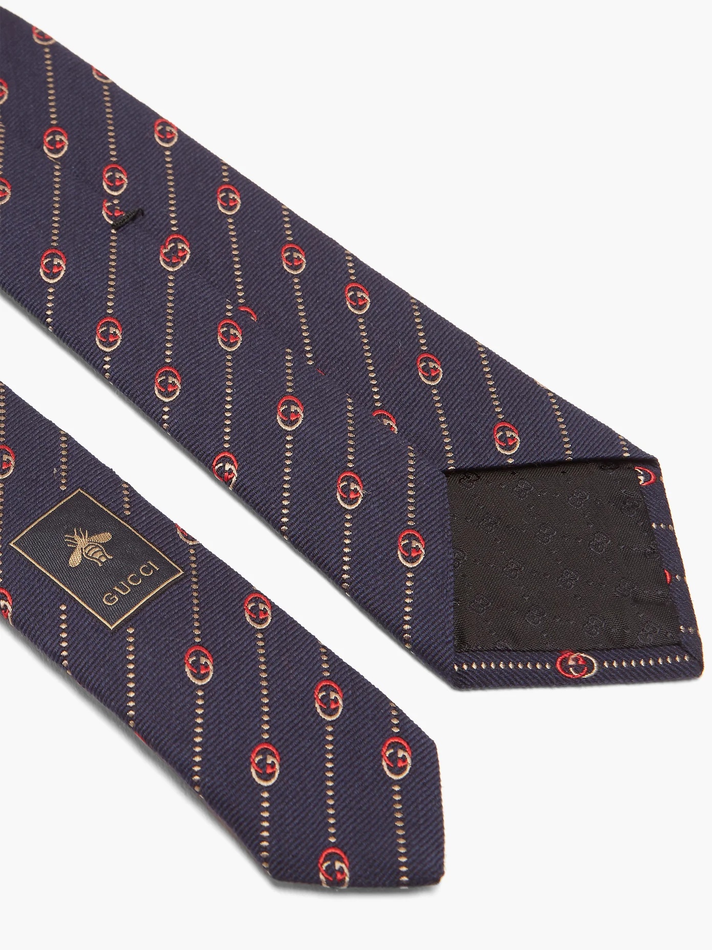 GG-jacquard silk-blend tie - 3