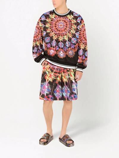 Dolce & Gabbana Illumination-print technical jersey sweatshirt outlook