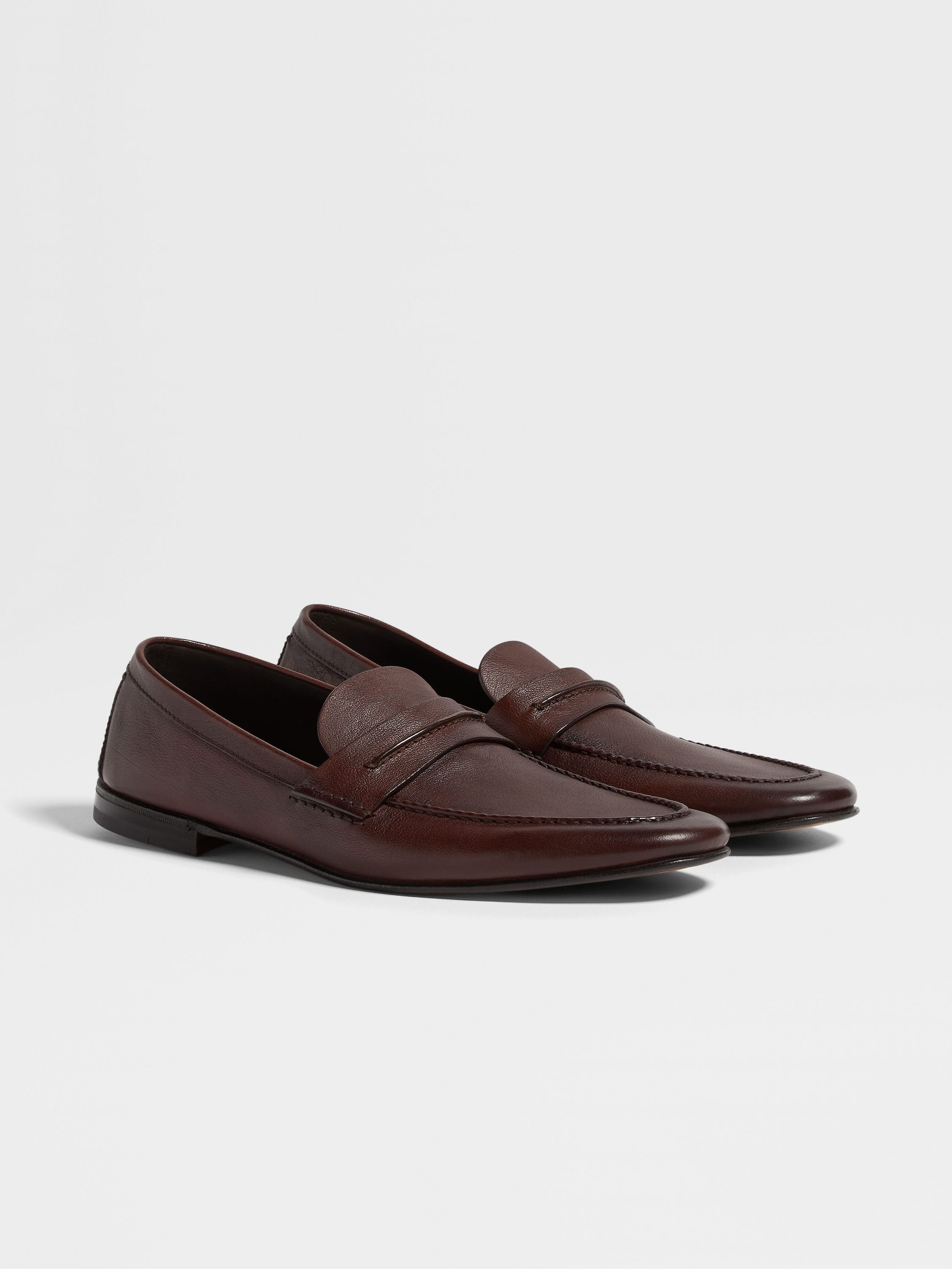 LIGHT BROWN NATURAL GRAIN LEATHER MOCASSIN LOAFER - 3