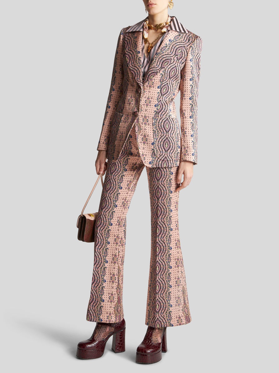SLIM JACQUARD JACKET WITH POLKA DOTS - 3
