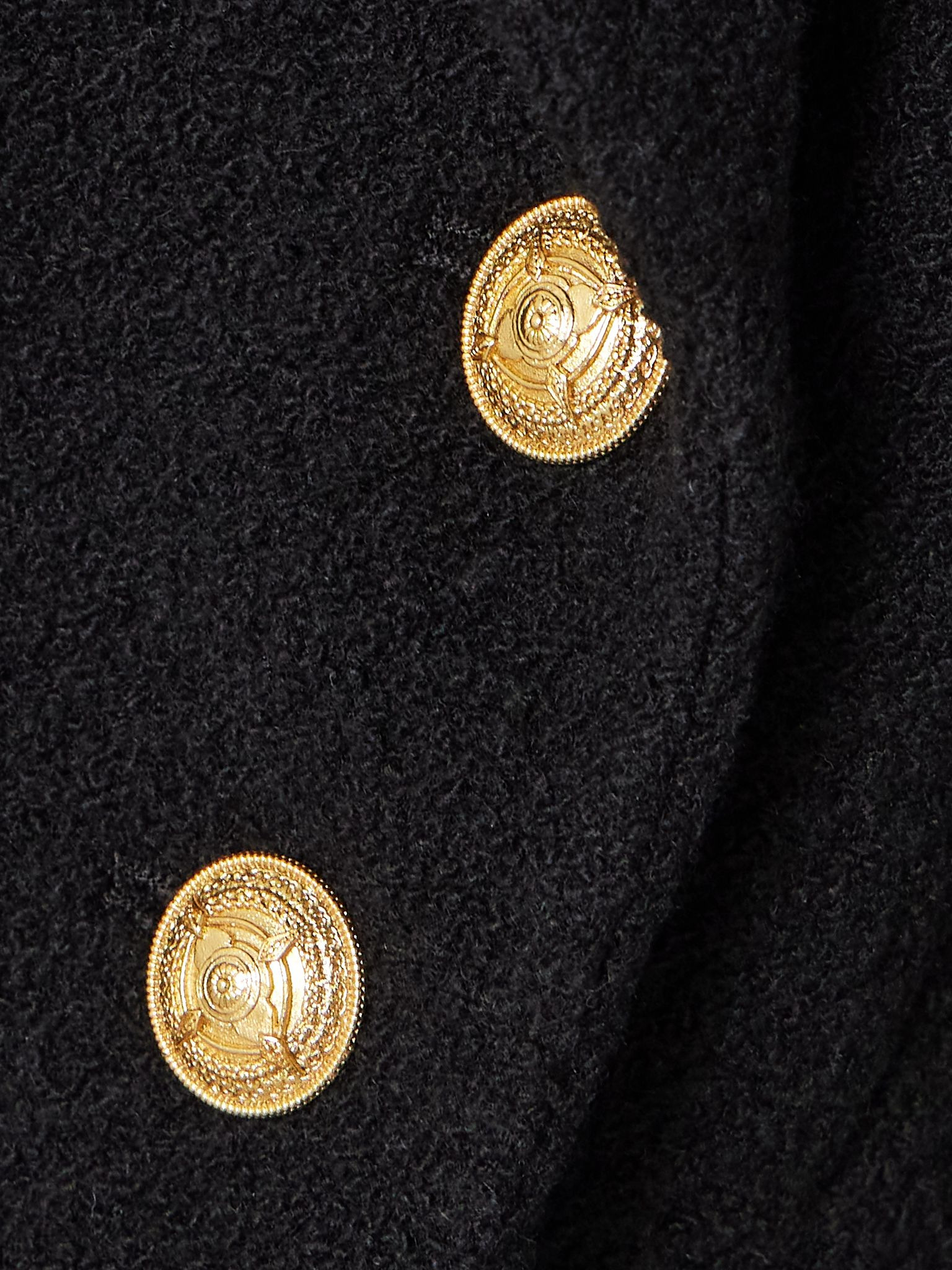 Double-breasted wool-blend bouclé blazer Black - 5