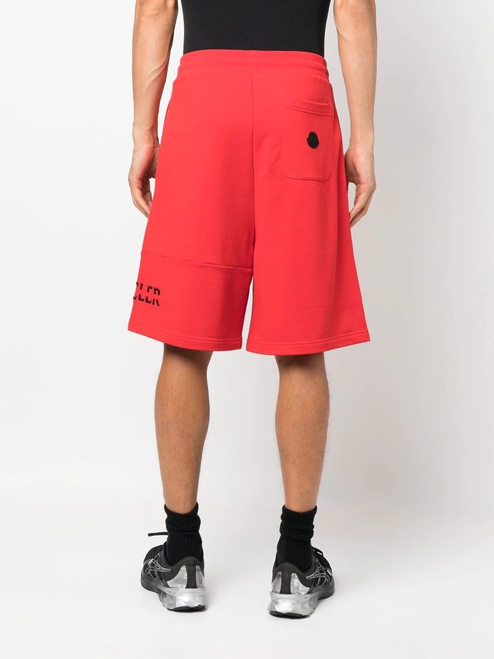 embroidered-logo jogging shorts - 4