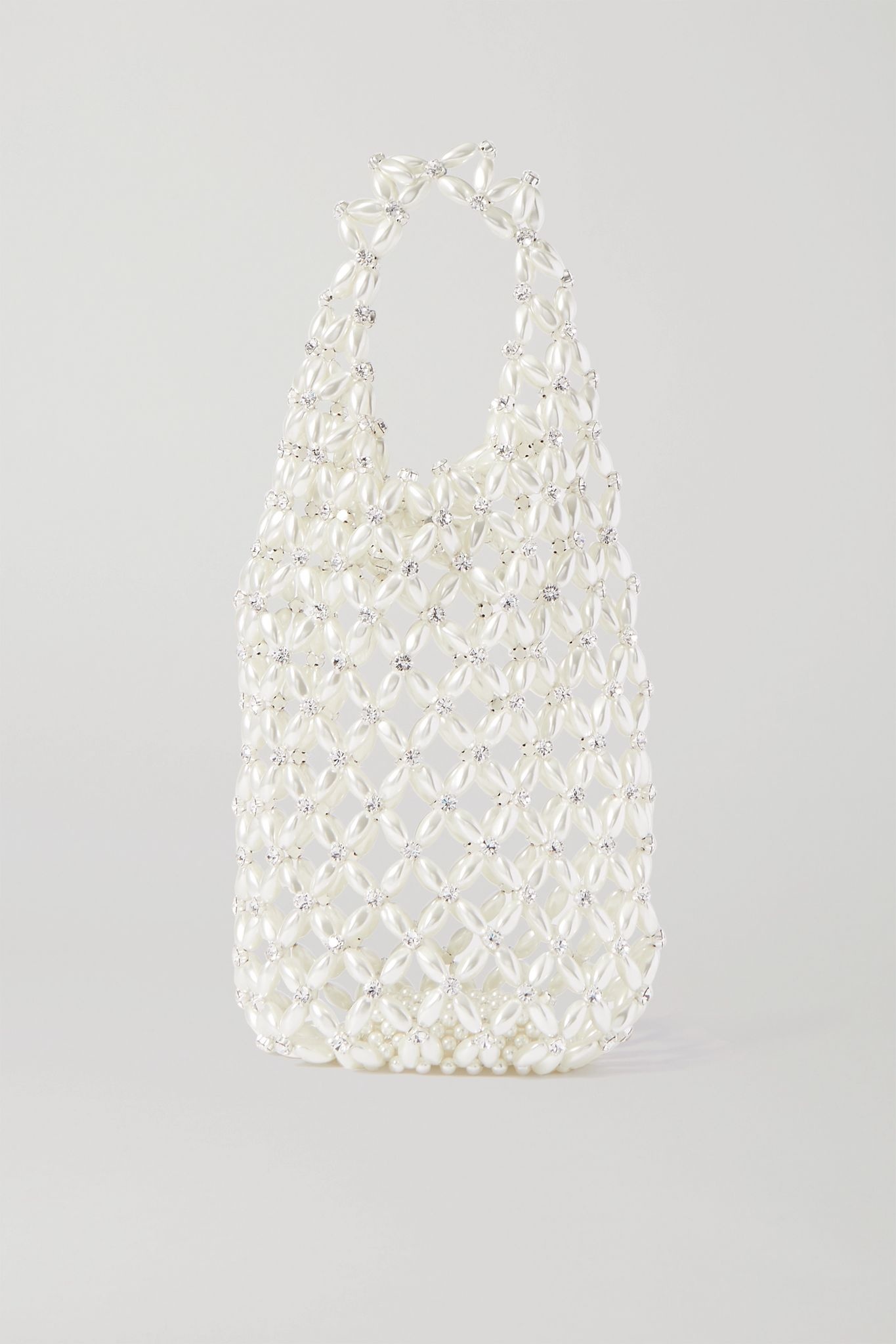 Crystal-embellished beaded tote  - 1