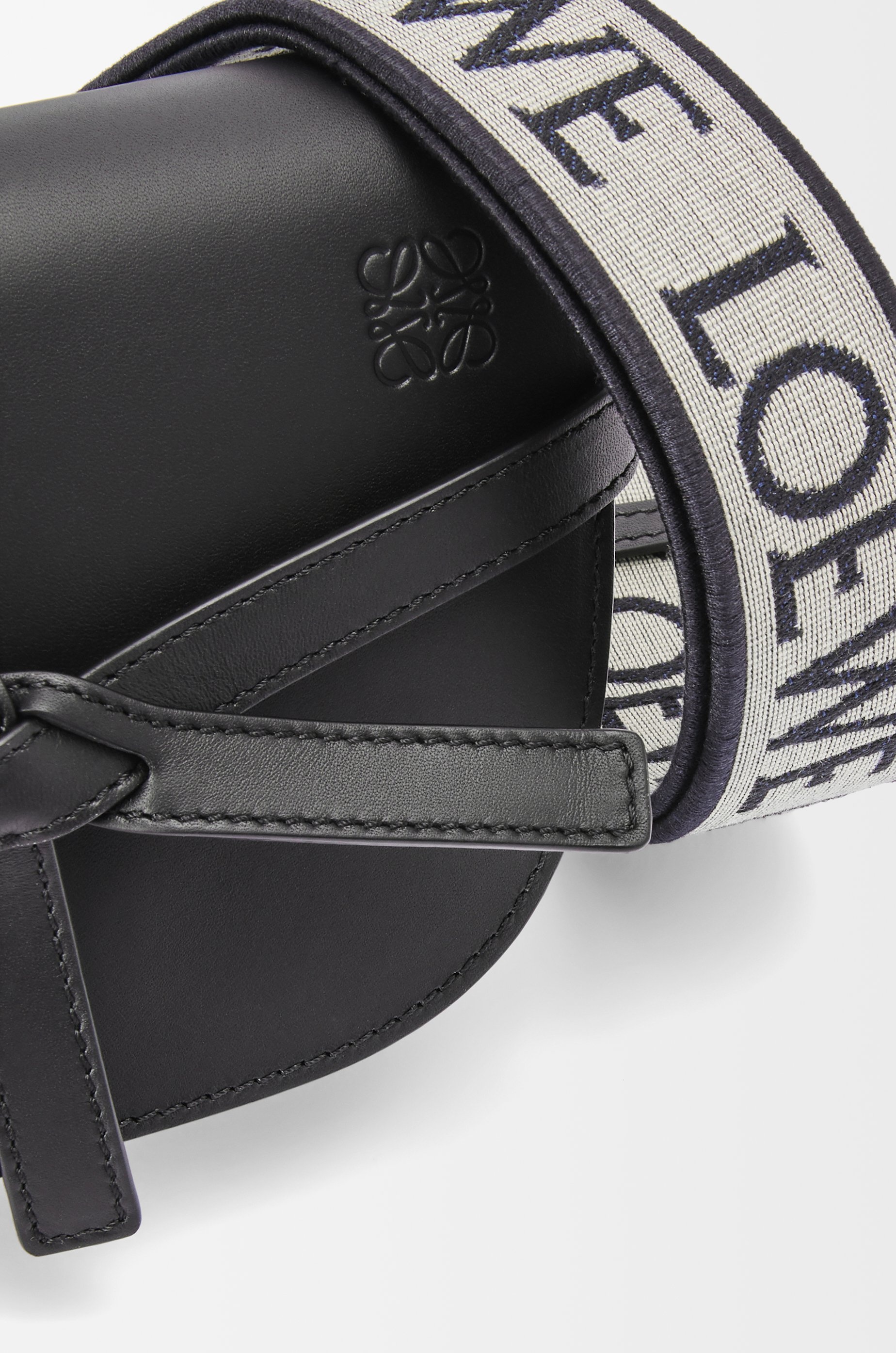 Mini Gate Dual bag in soft calfskin and jacquard - 9