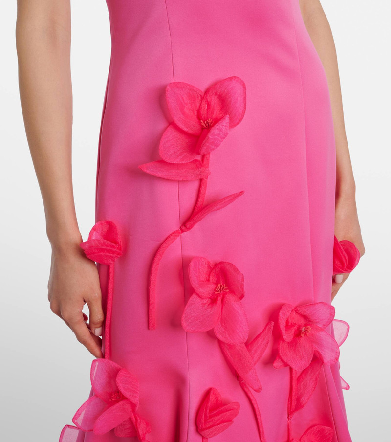 Floral-appliqué midi dress 5