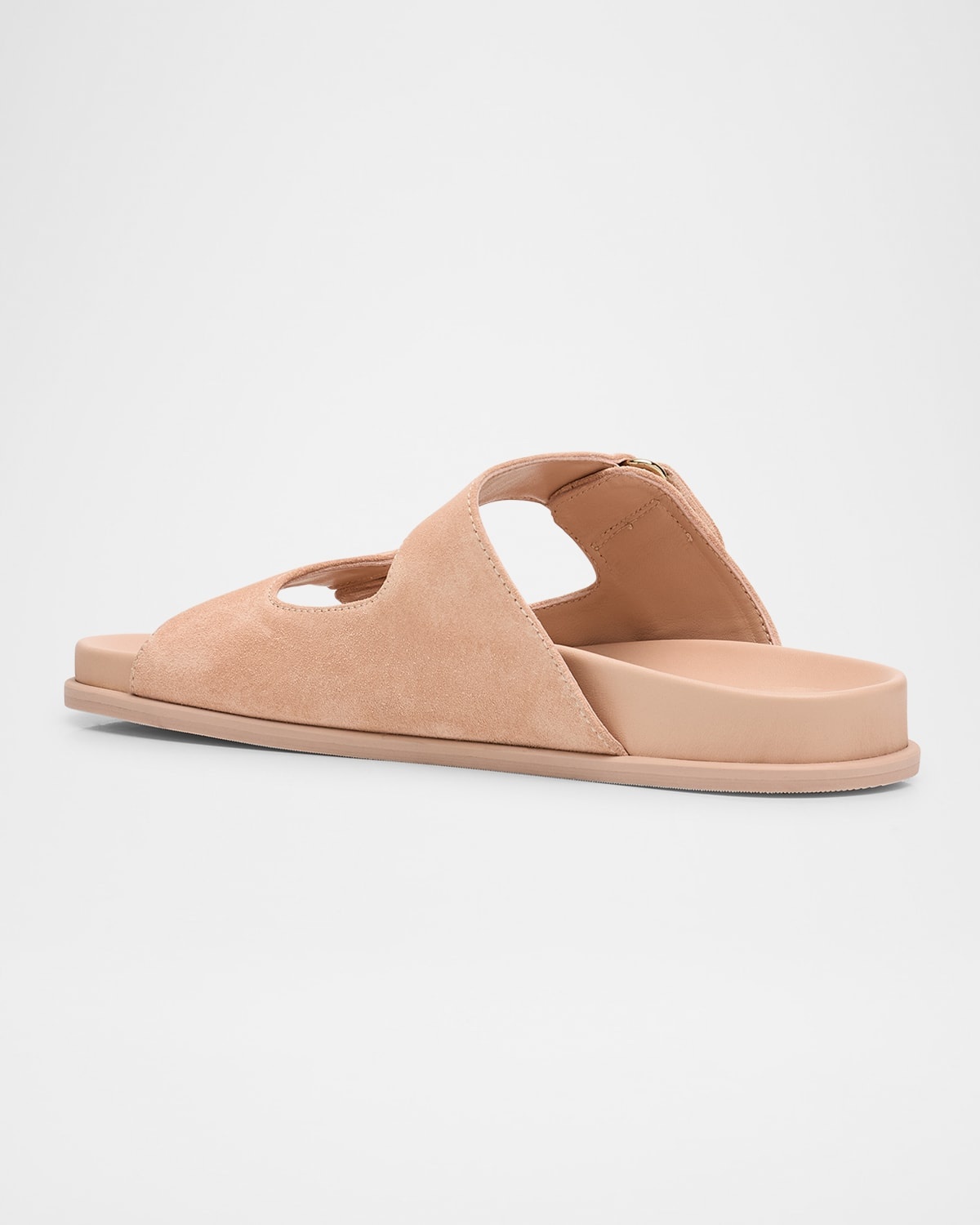 JIMMY CHOO Fayence Suede Pearly Dual-Strap Slide Sandals | REVERSIBLE