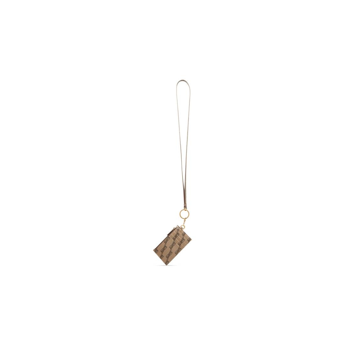 Signature Card Case On Keychain Bb Monogram Coated Canvas  in Beige - 2