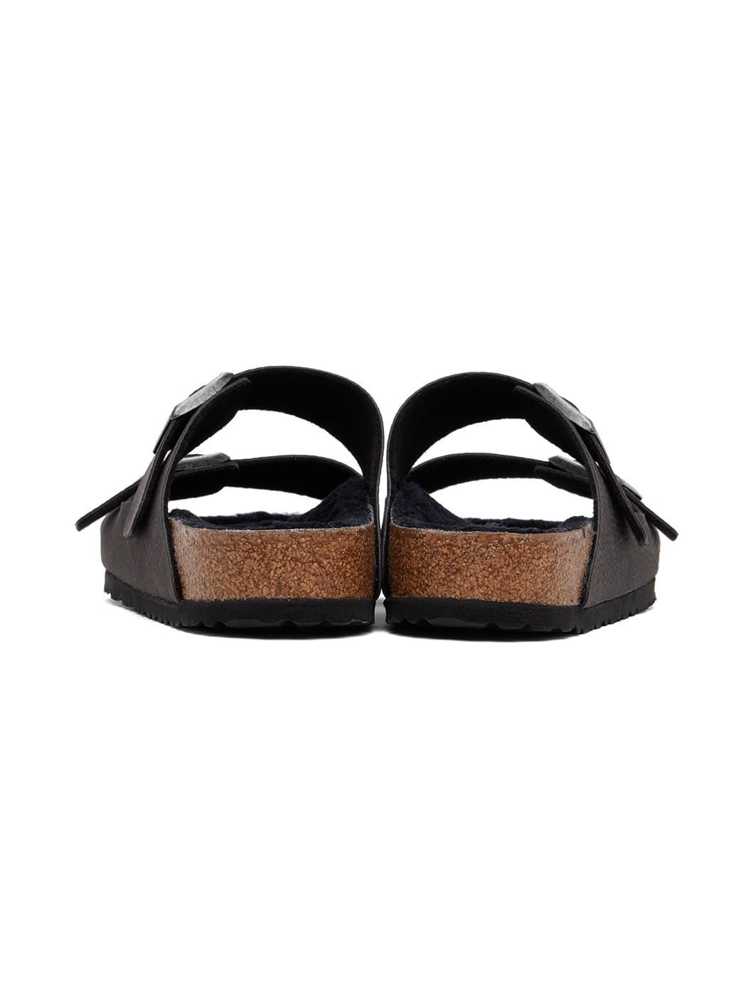 Black Regular Arizona Shearling Sandals - 2