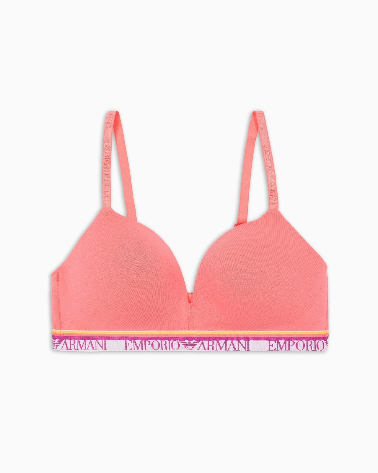 ASV ICONIC ORGANIC-COTTON, PADDED TRIANGLE BRA WITH LOGO UNDERBAND - 1