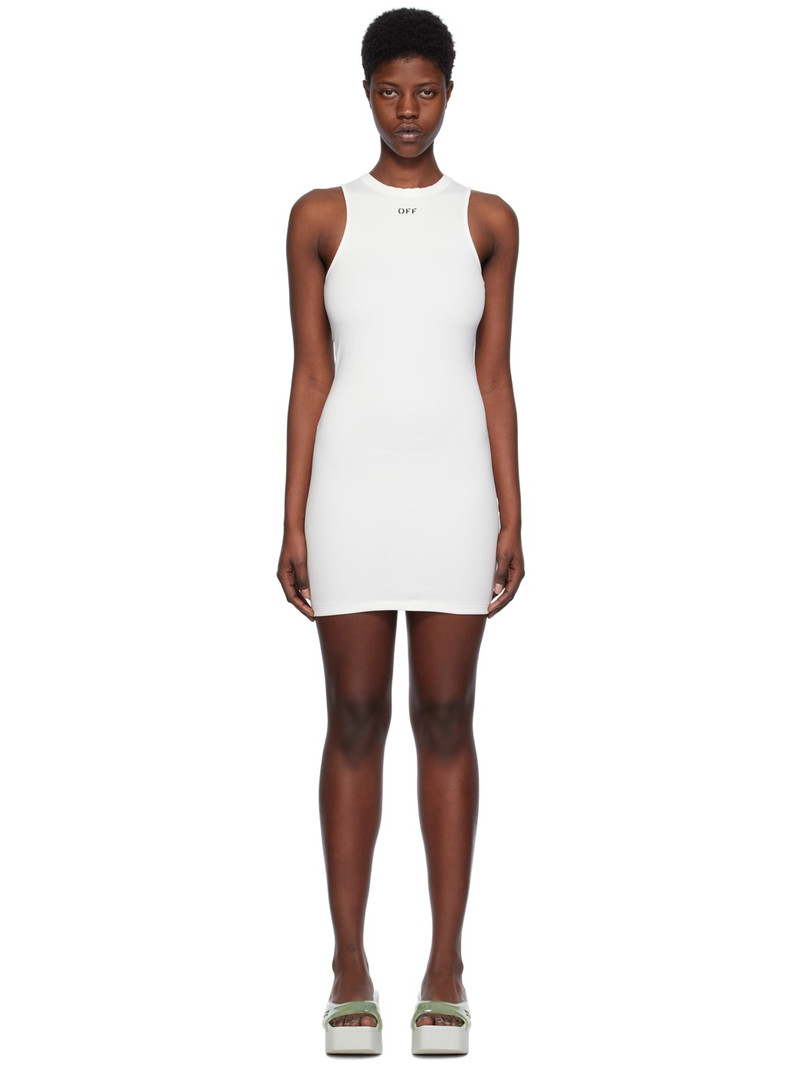 White Sleek Rowing Minidress 1