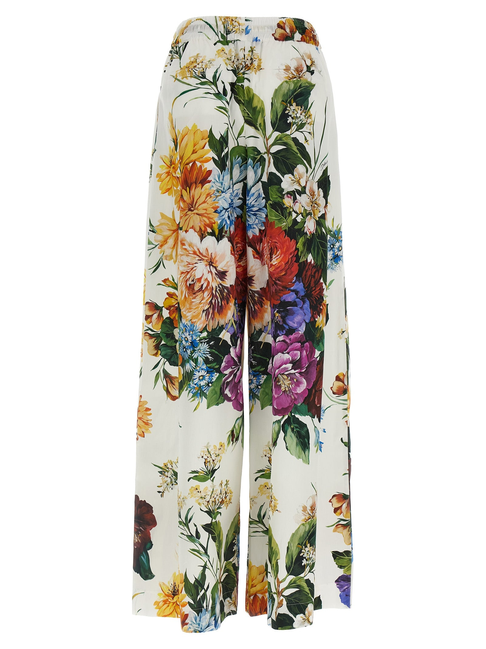 Floral Bouquet Printed Pants White - 2