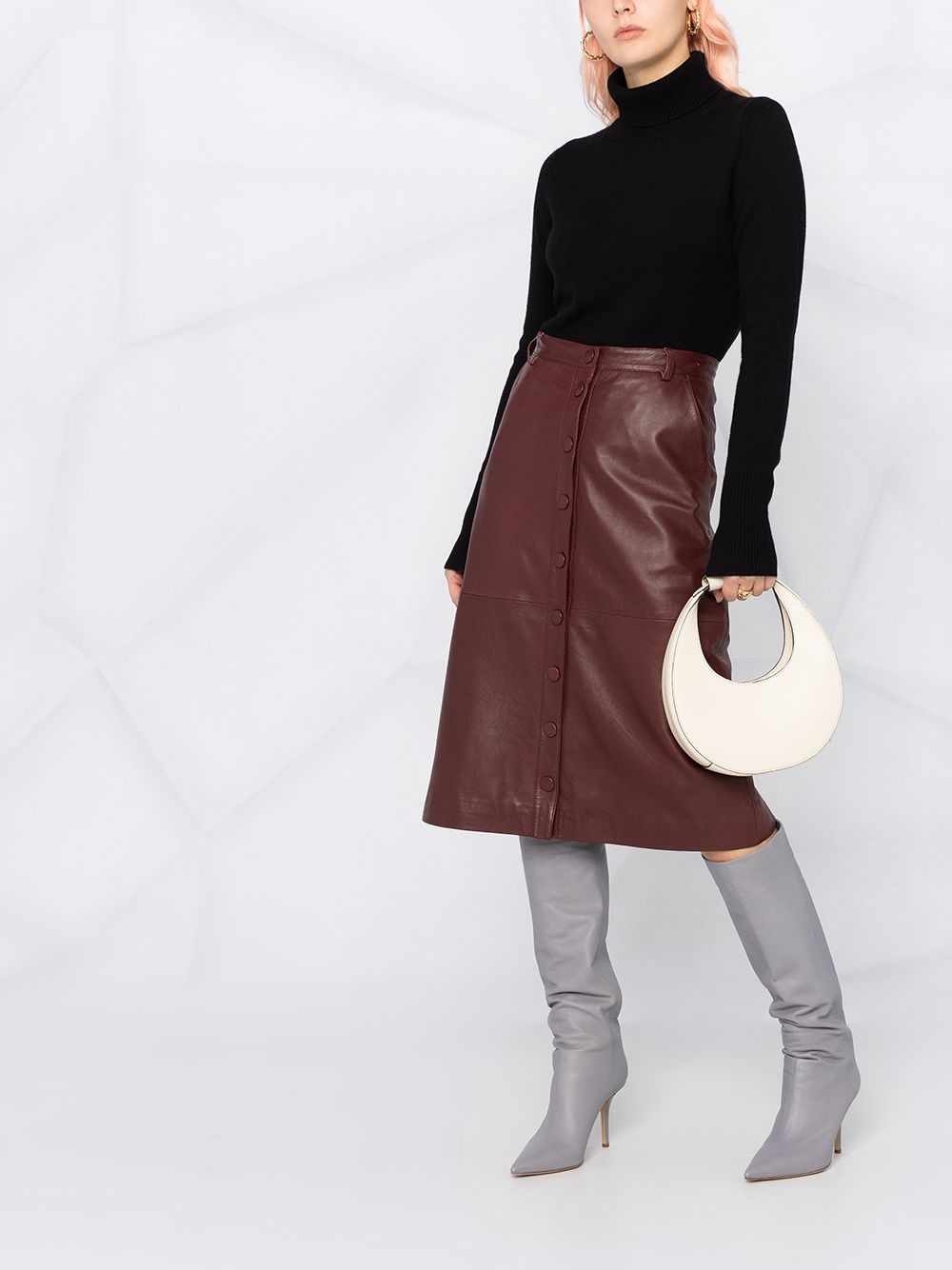 roll neck cashmere jumper - 2