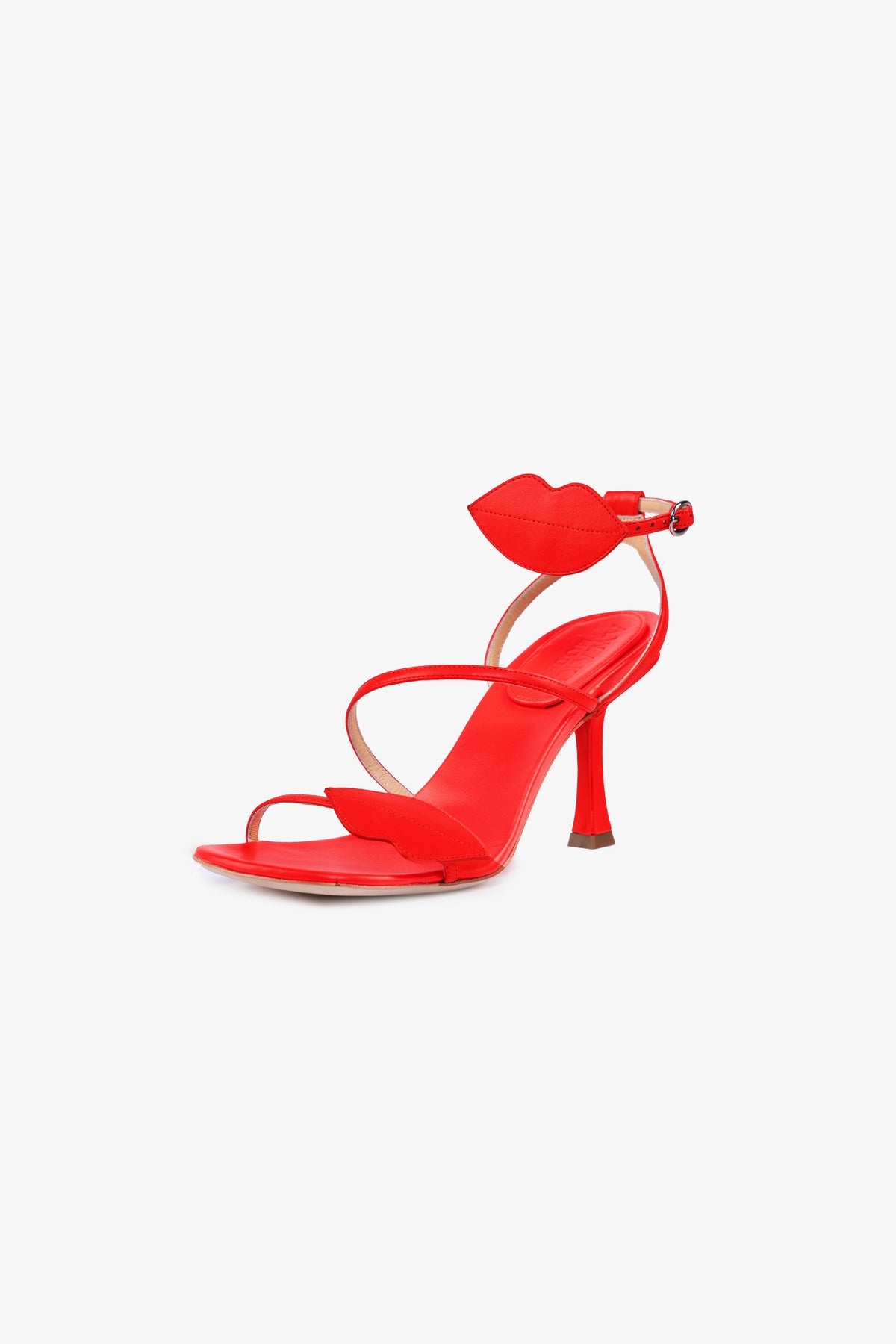 BETA KISS ROUND TOE SANDAL WITH LIP RED - 2