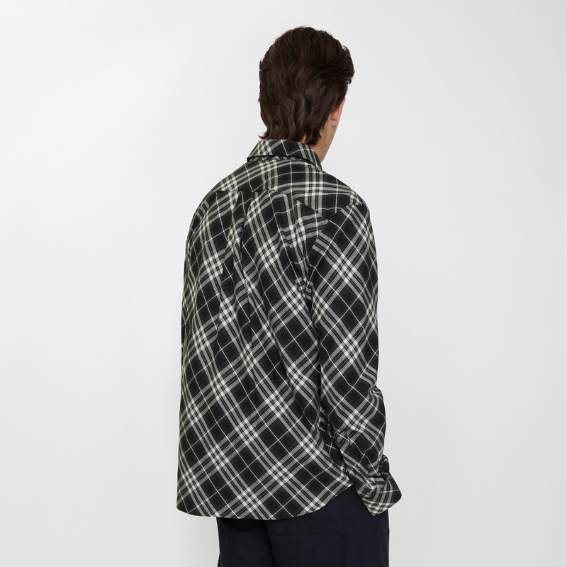 Relaxed Fit Check Cotton Flannel Shirt 3