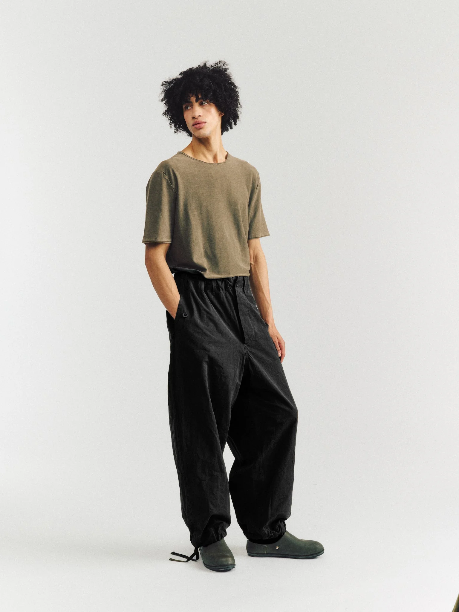 ABEL PANT - PAPER COT - PITCH BLACK - 1