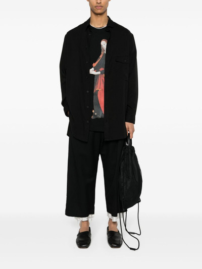 Yohji Yamamoto asymmetric poplin shirt outlook