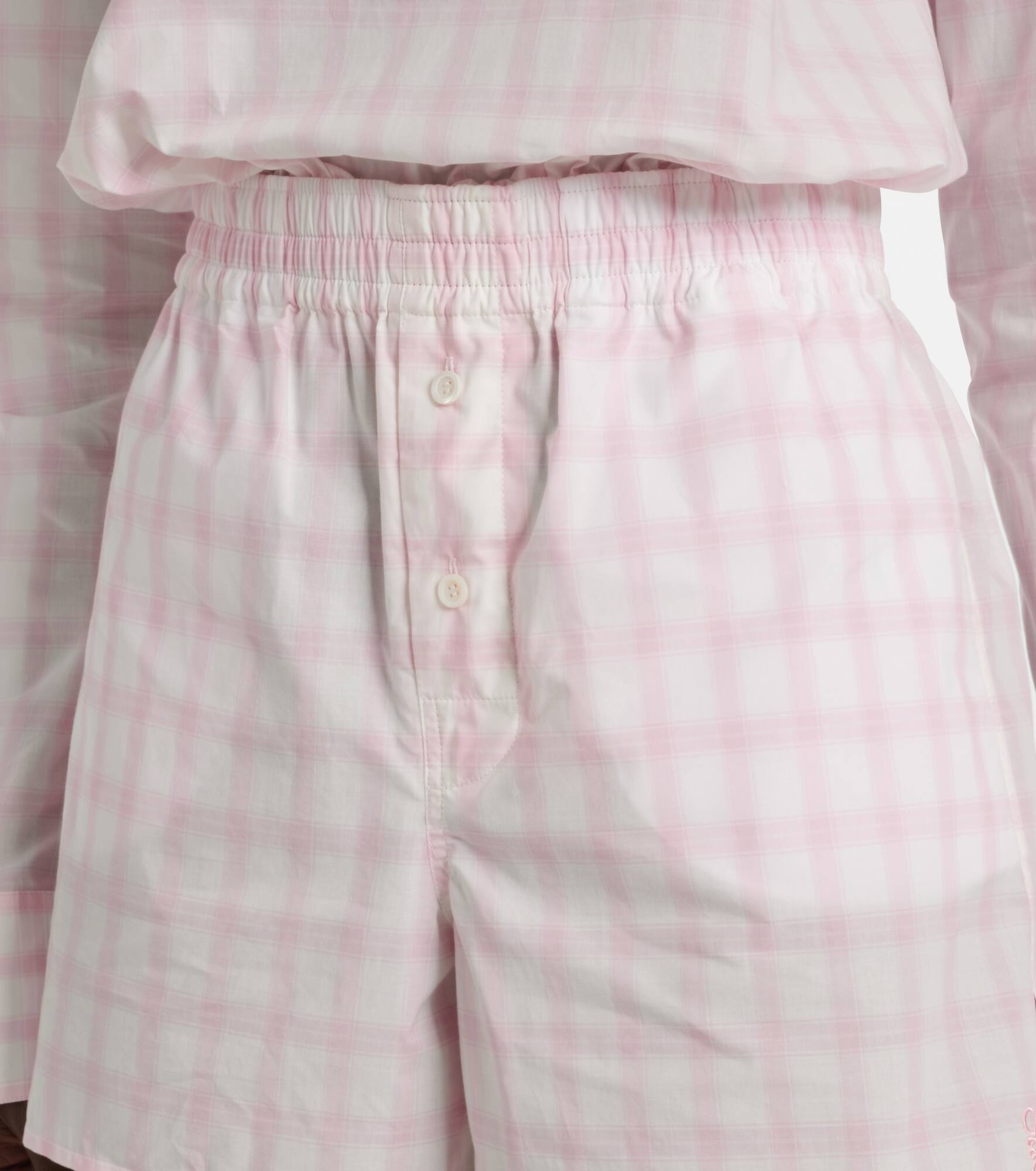 Checked cotton short - 4