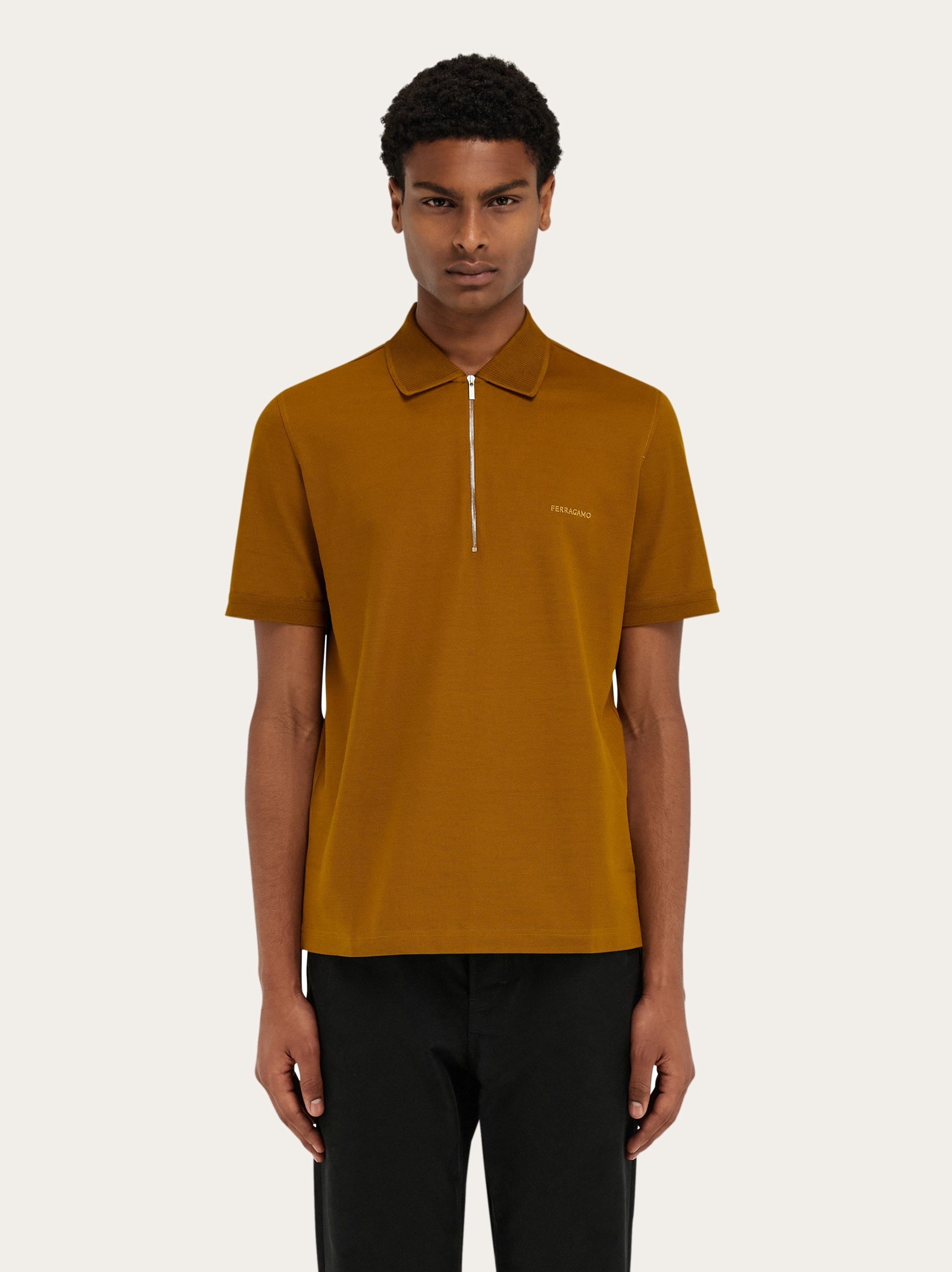 Polo shirt with zip collar - 2