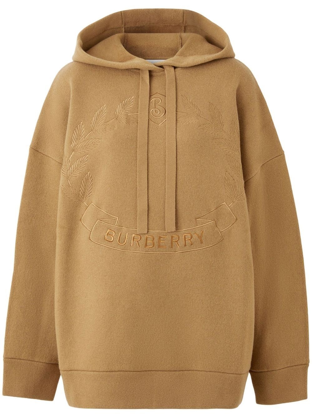 Oak Leaf Crest embroidered oversized hoodie - 1