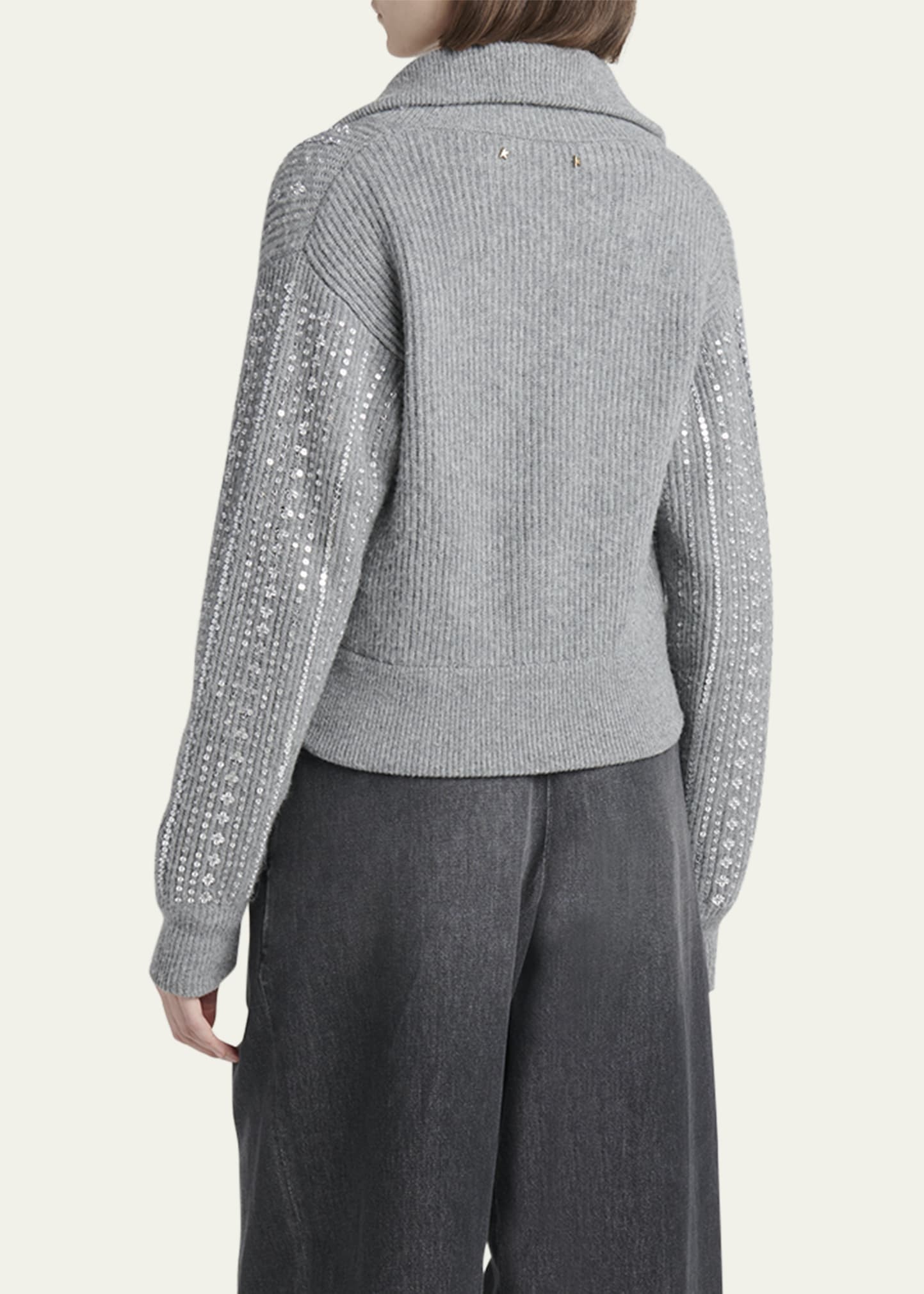 Journey Sequined Full Zip Sweater - 3