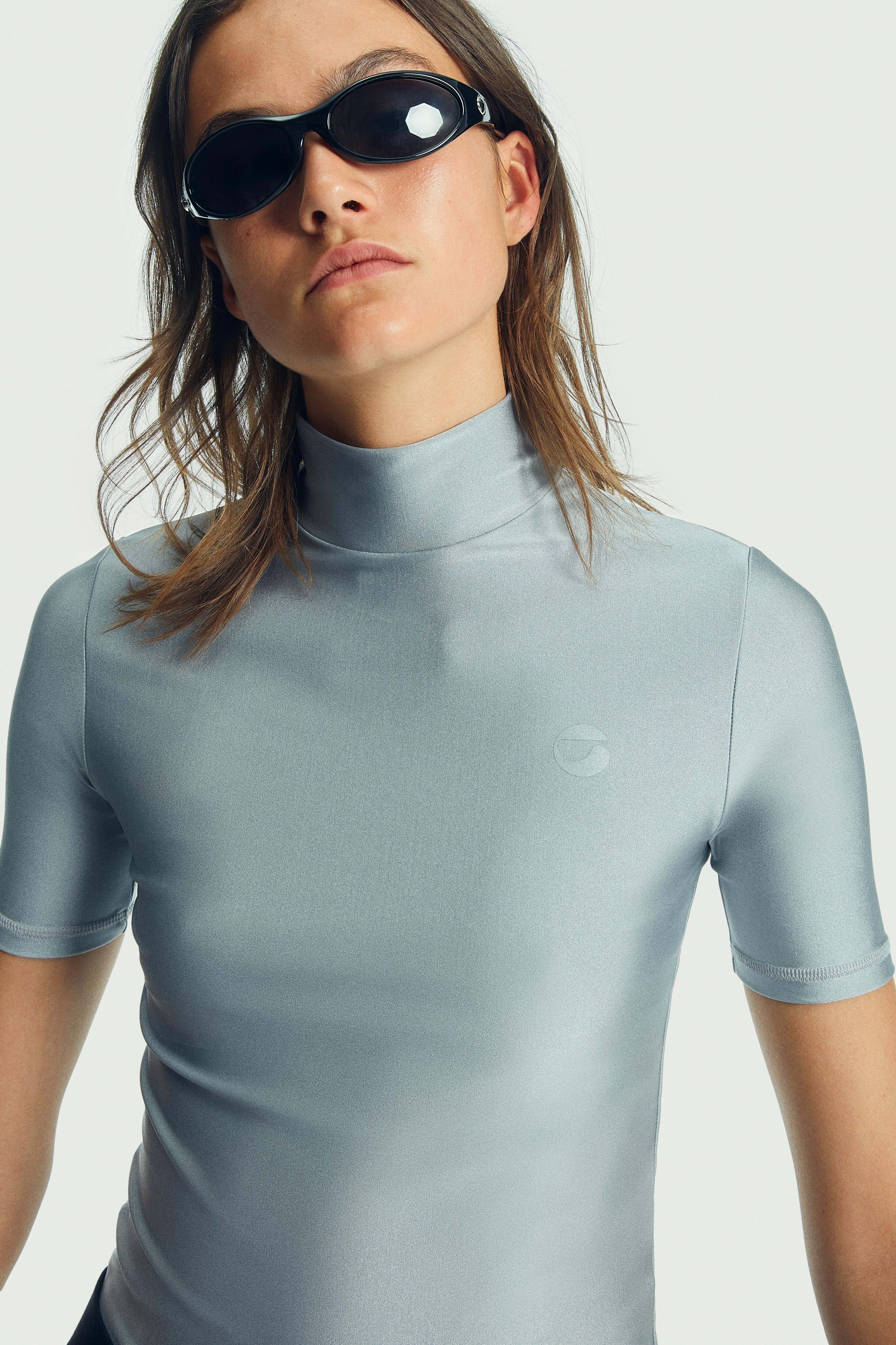 High Neck Fitted Top - 1