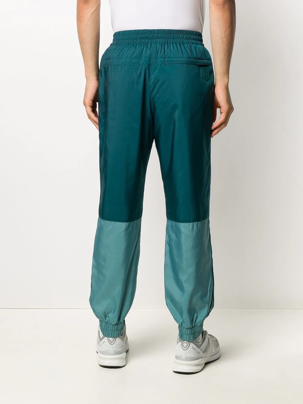 two-tone tapered track pants - 4