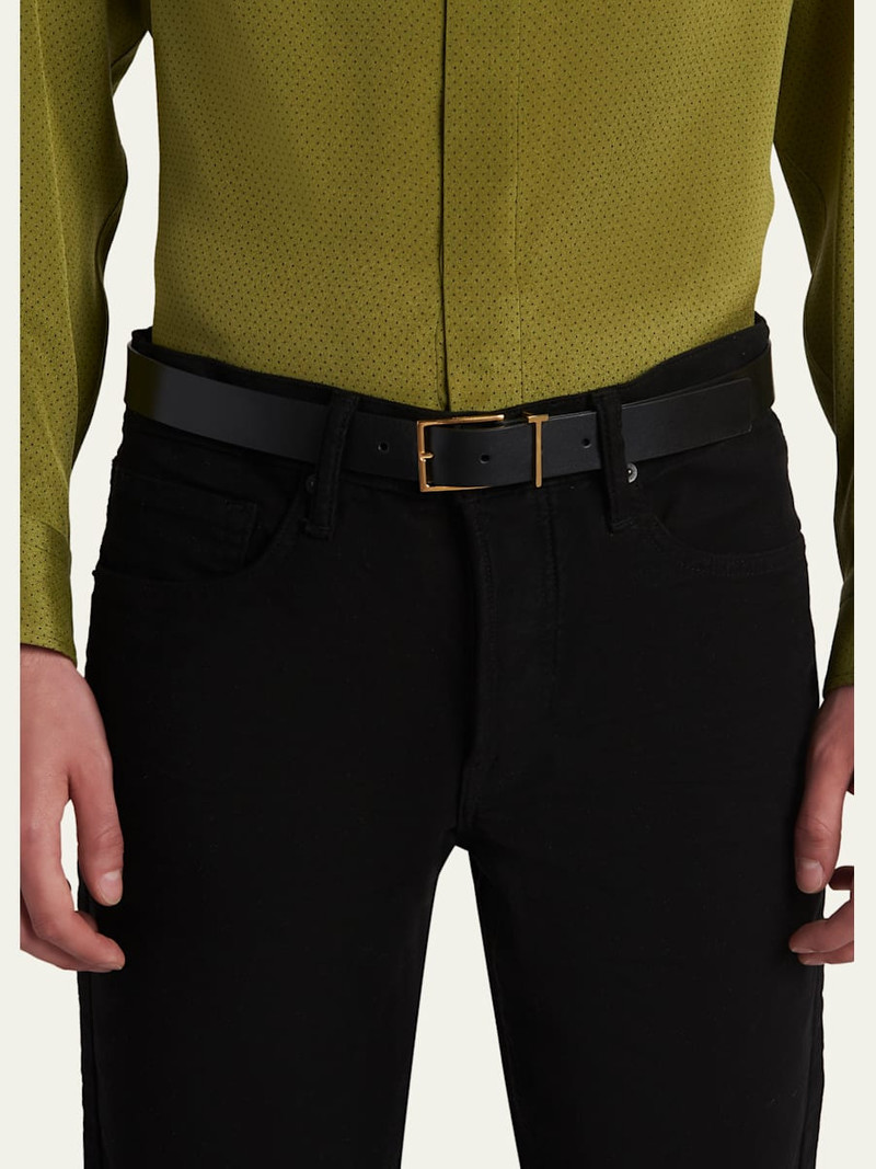 TOM FORD Men's Leather T Loop Belt outlook