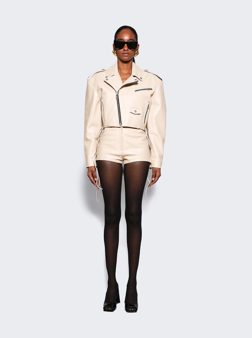 High Rise Shorts Beige - 2