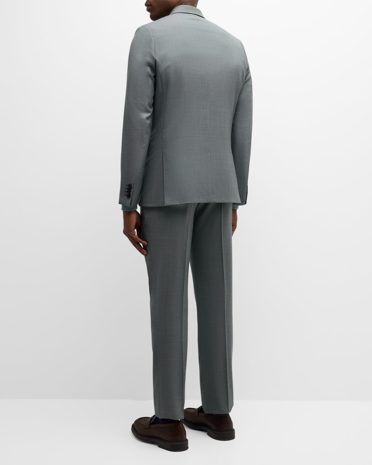 Men's Textured Stretch Cotton Suit - 3
