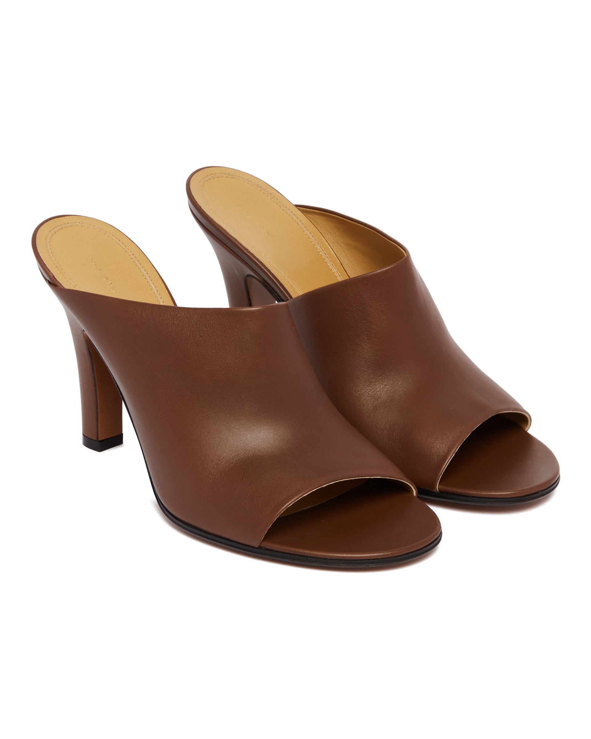 Brown Leather Signum Mules - 3