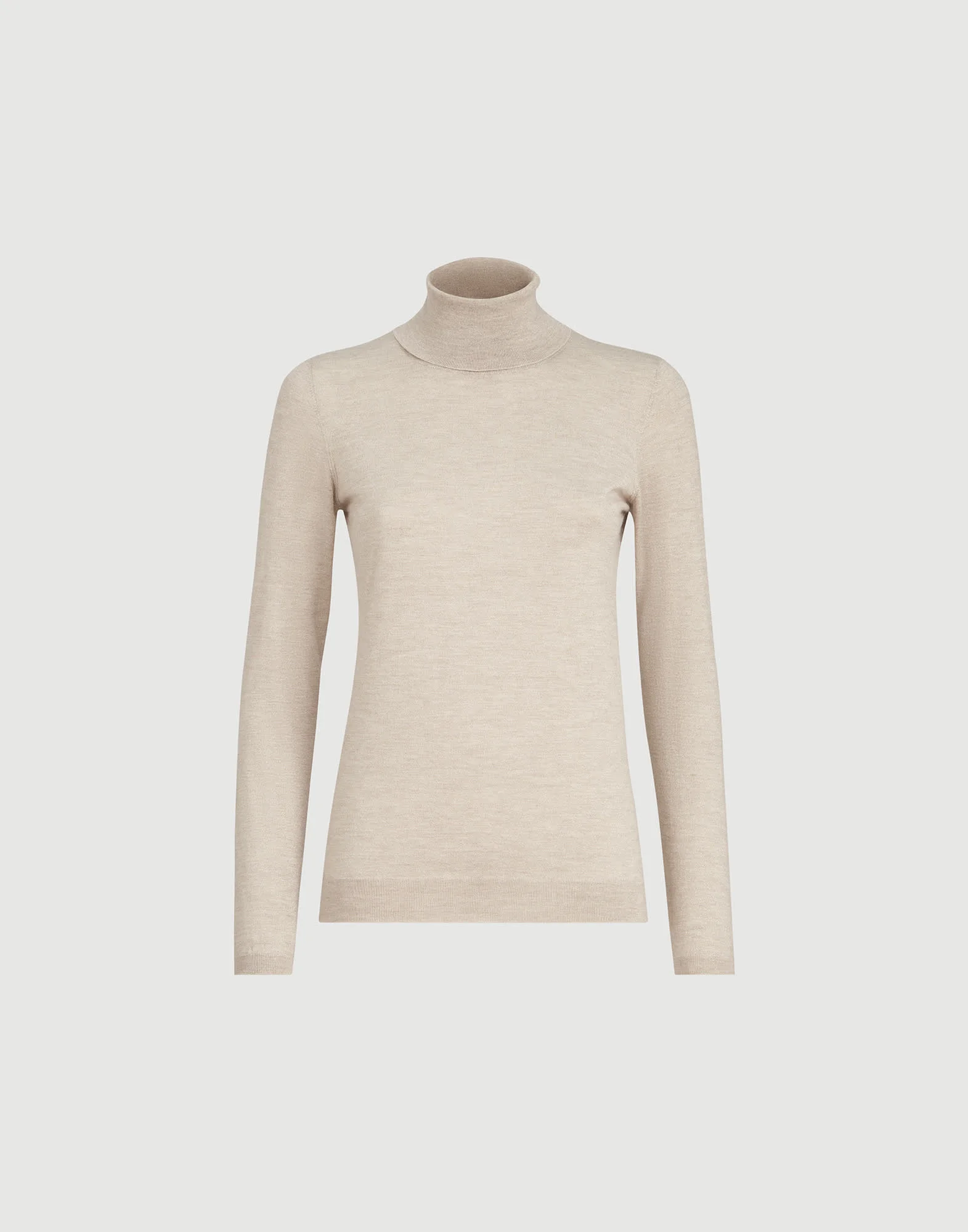 Sparkling cashmere and silk lightweight turtleneck sweater - 1