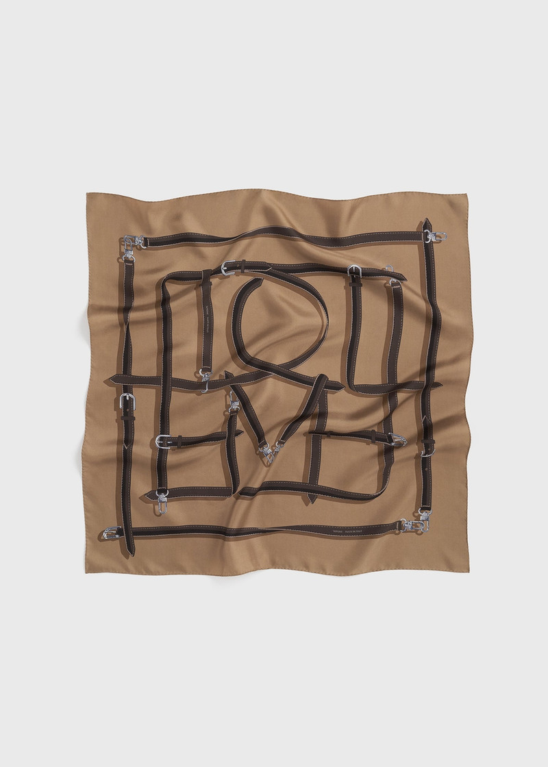 Clasp belt silk scarf biscuit 5