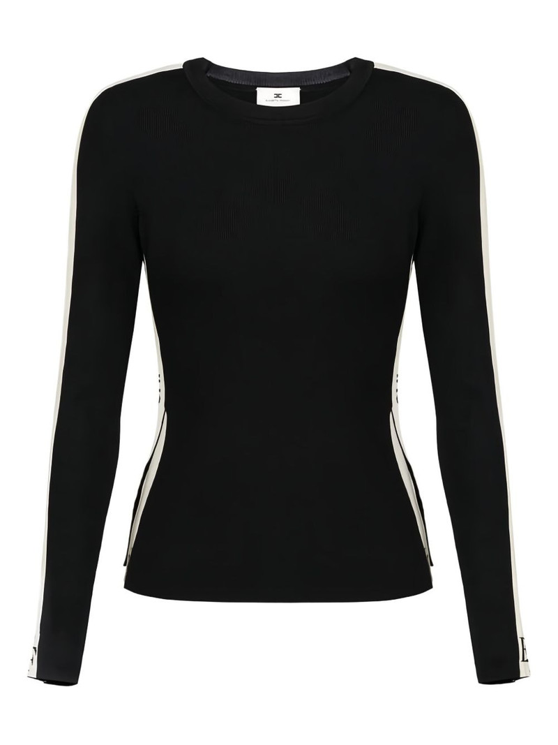 stripe-detail long-sleeve sweater 1