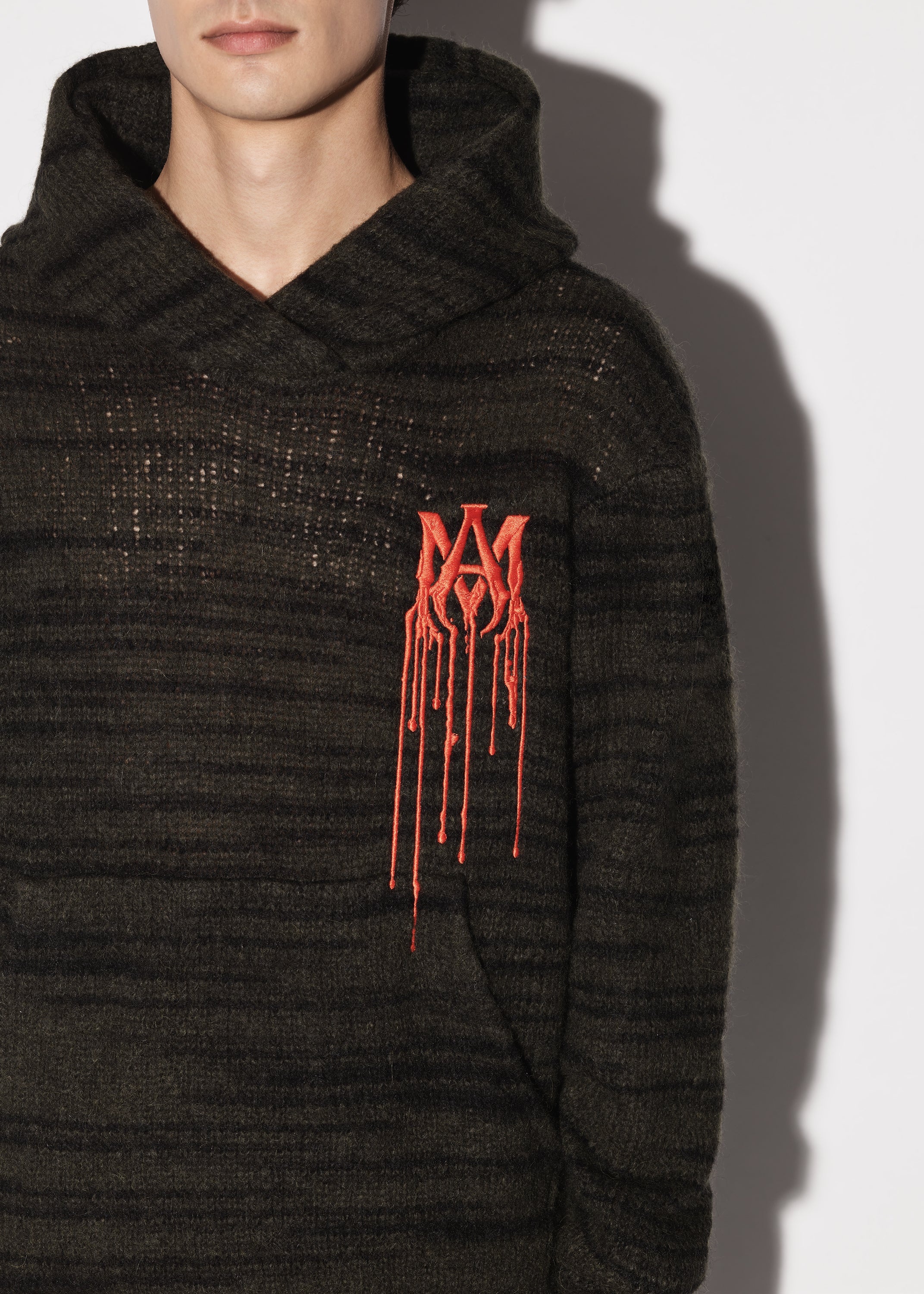 SPACE DYE HOODIE WITH PAINT DRIP M.A. LOGO - 5