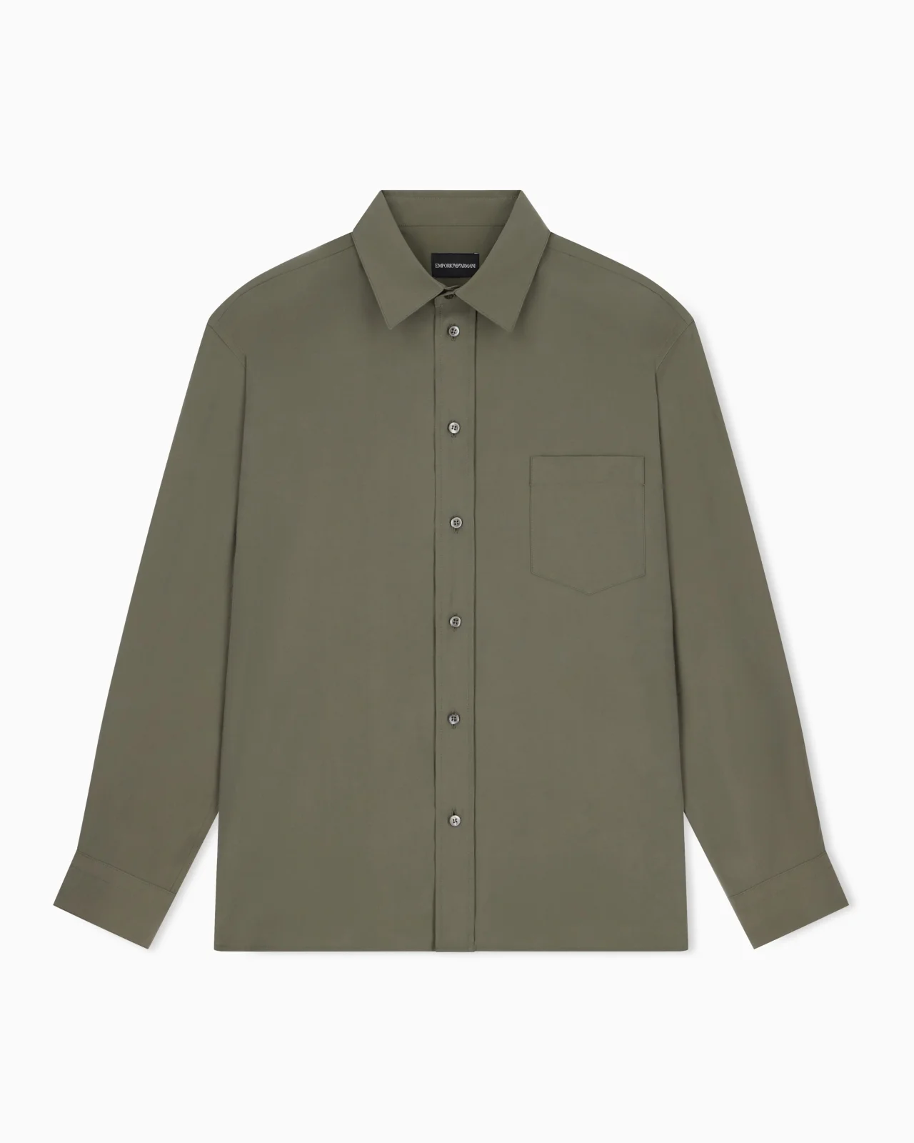 VISCOSE LONG-SLEEVE SHIRT WITH A CHEST POCKET - 1